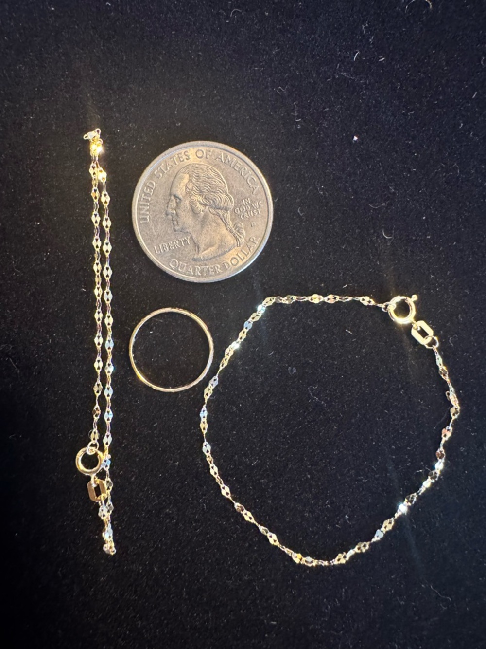 Vintage 10k Yellow Gold Baby/Childs Ring and Two Bracelets 10k Gold Baby Set